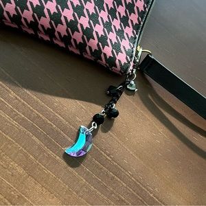 New Purple Moon Black Purse Charm Zipper Pull